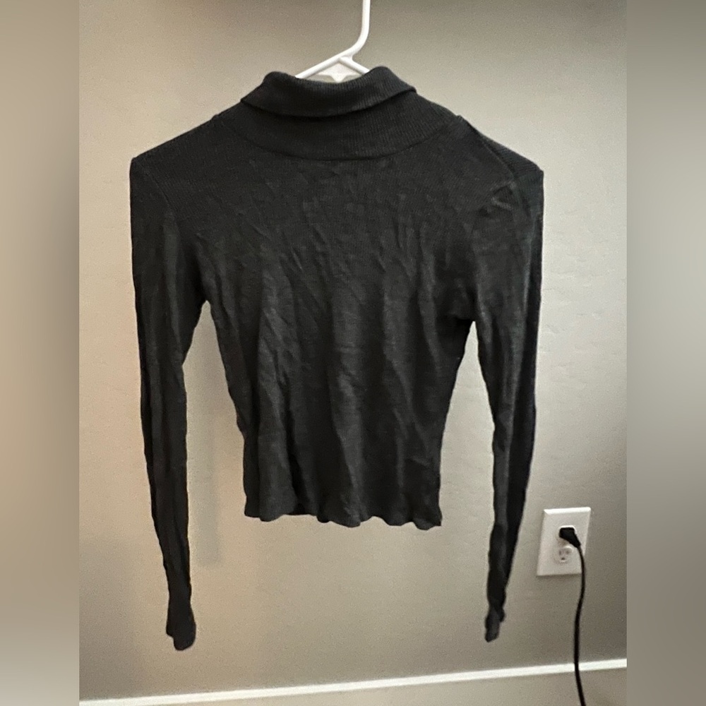 Black Turtle Neck Top